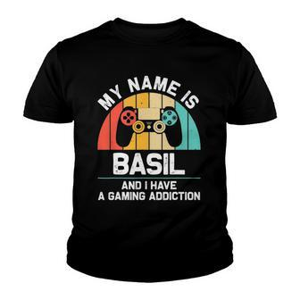 Basil Gift Name Personalized Funny Gaming Geek Birthday Youth T-shirt | Mazezy