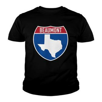 Beaumont Texas Tx Interstate Highway Vacation Souvenir Youth T-shirt | Mazezy