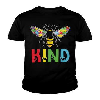 Bee Bee Bee Kind Autism Puzzle Autistic Autism Awareness Youth T-shirt - Monsterry