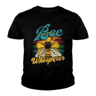 Bee Bee Bee Whisperer Vintage Retro Style Honeybee Hives Youth T-shirt - Monsterry
