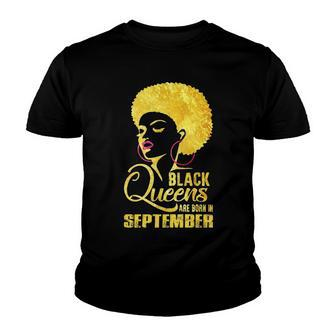 Black Queens Are Born In September V2 Youth T-shirt