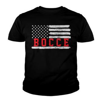 Bocce Usa Flag Youth T-shirt - Thegiftio UK