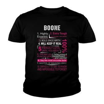 Boone Name Gift Boone Name Youth T-shirt - Seseable
