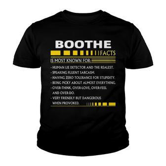 Boothe Name Gift Boothe Facts Youth T-shirt - Seseable