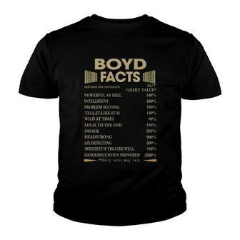 Boyd Name Gift Boyd Facts Youth T-shirt - Seseable