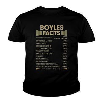 Boyles Name Gift Boyles Facts Youth T-shirt - Seseable