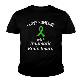 Brain Injury Raise Awareness Love Someone Traumatic Ribbon Youth T-shirt - Thegiftio UK