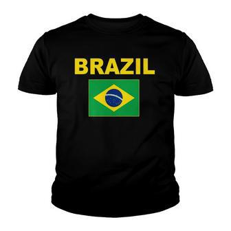 Brazil Brasil Flag Brazilian Flags Jacket Youth T-shirt - Thegiftio UK