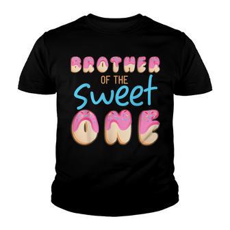 Brother Of Sweet One First B-Day Party Matching Family Donut Youth T-shirt - Thegiftio UK