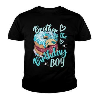 Brother Of The Birthday Boys Donut Birthday Party Family Youth T-shirt - Seseable