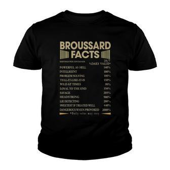 Broussard Name Gift Broussard Facts Youth T-shirt - Seseable