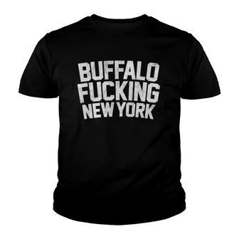 Buffalo Fucking New York - Bflo City 716 Ny Retro Distressed Youth T-shirt | Mazezy