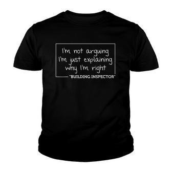 Building Inspector Gift Funny Job Title Profession Birthday Youth T-shirt | Mazezy