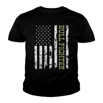 Bullfighter American Flag Patriotic Rodeo Clown Bullfighting Youth T-shirt - Thegiftio UK