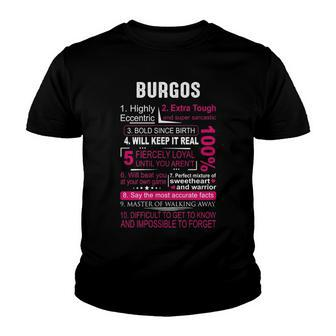 Burgos Name Gift Burgos Youth T-shirt - Seseable