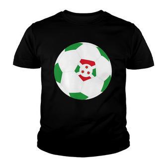 Burundi Soccer Ball Burundian Flag Jersey Pride Print Youth T-shirt - Thegiftio UK