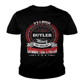 Butler Shirt Family Crest Butler T Shirt Butler Clothing Butler Tshirt Butler Tshirt Gifts For The Butler Youth T-shirt - Seseable