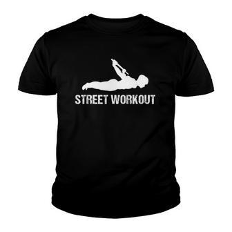 Calisthenics Street Workout - Back Lever Youth T-shirt | Mazezy