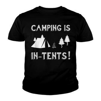 Camping Is In-Tents Camping Graphic Camper Youth T-shirt - Thegiftio UK