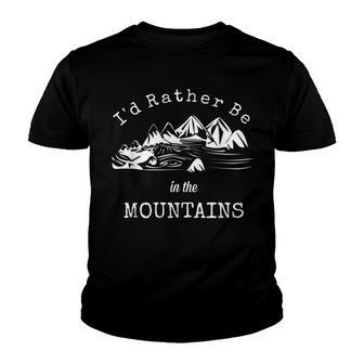 Camping Mountains Camping Escape Rather Be Love Youth T-shirt - Thegiftio UK
