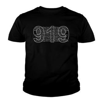 Central North Carolina Area Code 919 Gift Youth T-shirt | Mazezy