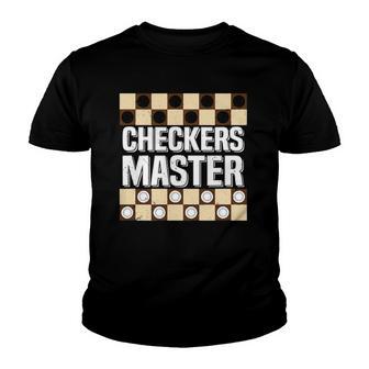 Checkers Master Player Board Game Checkers Youth T-shirt - Thegiftio UK