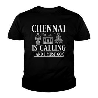 Chennai India City Skyline Map Travel Youth T-shirt | Mazezy