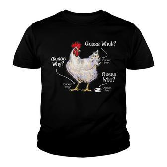 Chicken Chicken Chicken Butt Funny Joke Farmer Meme Hilarious Youth T-shirt - Monsterry DE