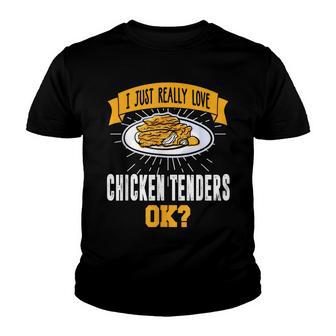 Chicken Tenders Funny Fried Chicken Tenders Lover Youth T-shirt - Thegiftio UK