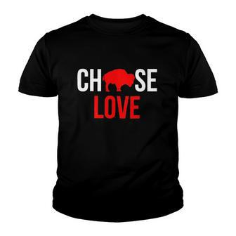Choose Love Buffalo Stop Hate End Racism Choose Love Buffalo Tops Friendly Markets Youth T-shirt | Mazezy