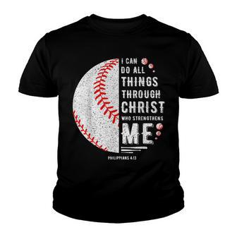 Christian S I Can Do All Things Through Christ Youth T-shirt - Thegiftio UK