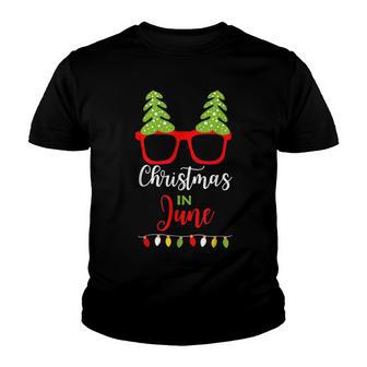 Christmas In June Gift Sunglasses With Christmas Tree Youth T-shirt - Thegiftio UK