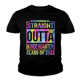 Class Of 2022 Straight Outta Kindergarten Tie Dye Graduation Youth T-shirt - Thegiftio UK