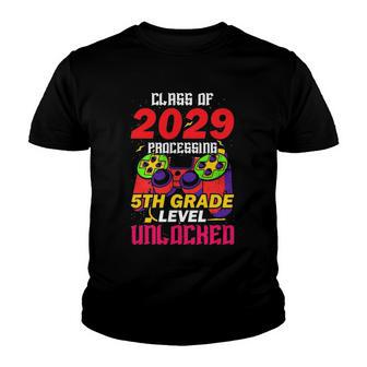 Class Of 2029 5Th Grade Video Gamer First Day Of School Youth T-shirt | Mazezy