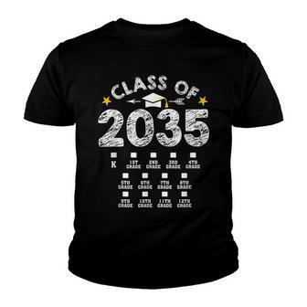 Class Of 2035 Grow With Me Checklist Graduation Youth T-shirt - Thegiftio UK