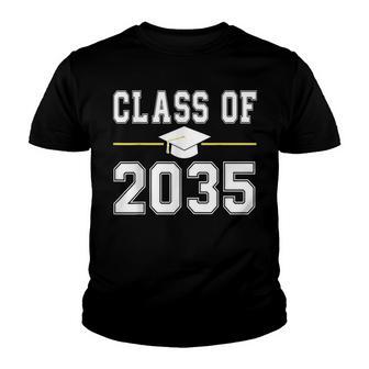 Class Of 2035 Grow With Me Graduation First Day Of School Youth T-shirt - Thegiftio UK
