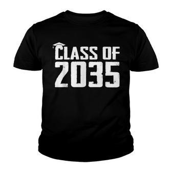 Class Of 2035 Grow With Me Graduation First Day Of School Youth T-shirt - Thegiftio UK