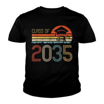 Class Of 2035 Grow With Me Pre-K Graduate Vintage Retro Youth T-shirt - Thegiftio UK