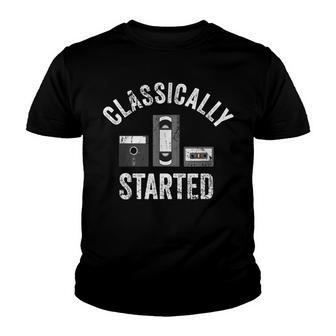 Classically Started Retro Vintage Cassette Tape 80S 90S Youth T-shirt - Thegiftio UK