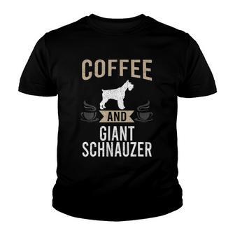 Coffee And Giant Schnauzer Dog Lover Youth T-shirt - Thegiftio UK
