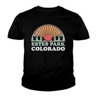 Colorado Us Mountain Travel - Vintage Estes Park Youth T-shirt | Mazezy