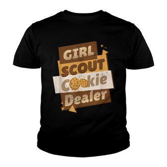 Cookie Dealer Scout Bake Shop Owner Bakery Bakes Cookies V4 Youth T-shirt - Thegiftio UK