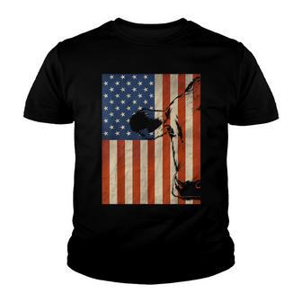 Cow American Flag Cattle Animal Lover Patriotic Gift Youth T-shirt - Thegiftio UK