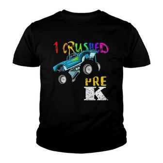 Crushed Pre-K Monster Truck Graduation Class Of 2022 Boys Youth T-shirt | Mazezy