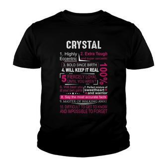 Crystal Name Gift Crystal Name Youth T-shirt - Seseable