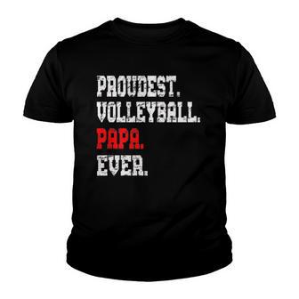 Custom Volleyball Papabest Papa Ever Gift Youth T-shirt - Thegiftio UK