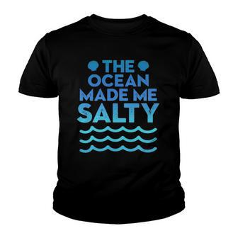 Cute Salt Water Beaches Ocean Make Me Salty Sea Shells Youth T-shirt | Mazezy