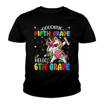 Cute Unicorn Goodbye 5Th Grade Graduation Hello Sixth Grade Youth T-shirt - Thegiftio UK
