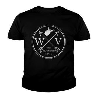 Cute West Virginia Wv Mountain State And Map Youth T-shirt | Mazezy