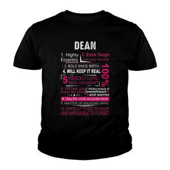 Dean Name Gift Dean V2 Youth T-shirt - Seseable